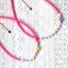 SURF NECKLACE | NEON PINK | SUMMER/LOVE