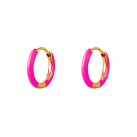 EARRINGS | NEON PINK | RVS SILVER/GOLD