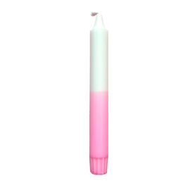 DIP-DYE CANDLE | WHITE/PINK | 1PCS