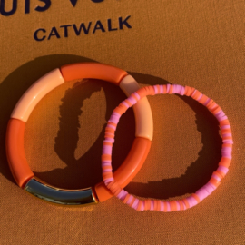 SURF | BRACELET | NEON PINK/ORANGE