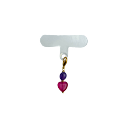 PHONE CHARM | AMETHIST | PINK CLOVER
