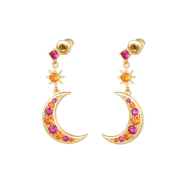 EARCANDY | SPARKLE MOON/STAR | GOLD PLATED