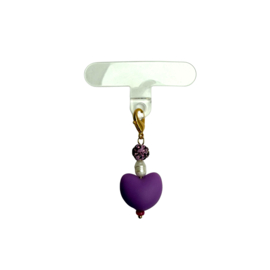 PHONE CHARM | PURPLE HEART
