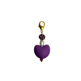 PHONE CHARM | PURPLE HEART