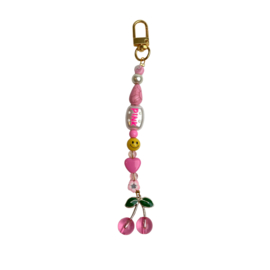 BAG/ KEY CHARM | CHERRY | PINK