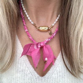 PRAYER BOX NECKLACE | PEARL | RVS GOLD