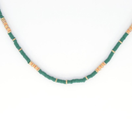 NECKLACE | RUBBER BEADS | GREEN 2