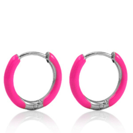 EARRINGS | NEON PINK | RVS SILVER/GOLD