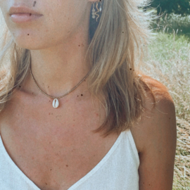 SUMMER NECKLACE | MINI BEADS | SHELL | GOLD