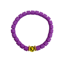 RUBBER BEADS BRACELET | SMILEY