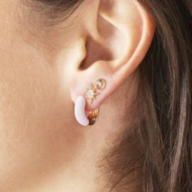 EARRINGS | PINK | GOLD PLATED