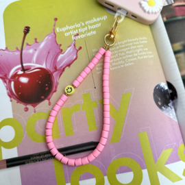 PHONE CORD | PINK/SMILEY