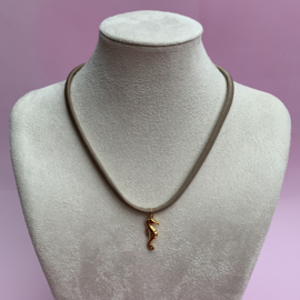 NECKLACE ELASTIC | SEA HORSE | RVS SILVER/GOLD