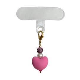 PHONE CHARM | PINK HEART