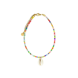 MINI BEADS ANKLET | SHELL | MULTICOLOR