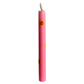 LED-CANDLE | SMILEY PINK | 1PCS