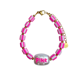 RUBBER BEADS BRACELET | PINK