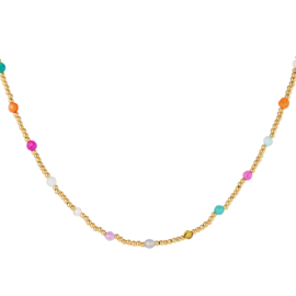 RVS BEADS NECKLACE | MULTICOLOR | RVS SILVER/ GOLD