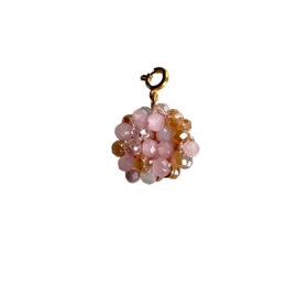 CHARM PASTEL PINK BEADS | RVS GOLD