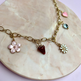 CHARM SOFT PINK HEART | GOLD PLATED