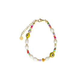 HAPPY PEARLS BRACELET | RVS GOLD