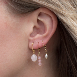 EARRINGS | ROSE QUARTZ | SILVER/GOLD PLATED