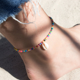 MINI BEADS ANKLET | SHELL | MULTICOLOR