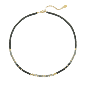 NECKLACE | RUBBER BEADS | BLACK