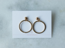 Ear studs - Ring - gold plated