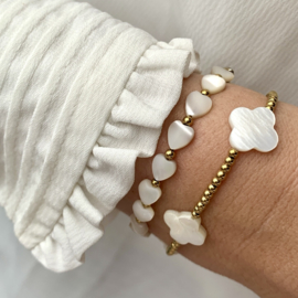 BRACELET | PEARL HEARTS | RVS SILVER/GOLD