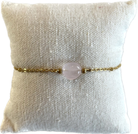 RVS BRACELET | ROSE QUARTZ | RVS SILVER/GOLD