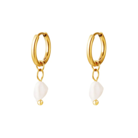 EARRINGS | MINI PEARL | RVS SILVER/GOLD