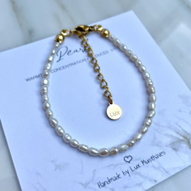 BRACELET | MINI PEARL | RVS SILVER/ GOLD