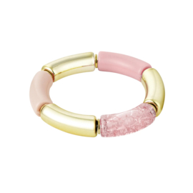 TUBE BRACELET BIG | PASTEL PINK