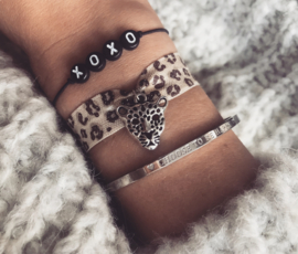 Leopard Bracelet - silver plated