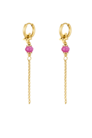 EARRINGS | PINK STAR | RVS GOLD