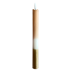 LED-CANDLE | BEIGE/GOLD | 1PCS