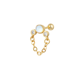 ONE PIECE STUD | MINI CHAIN| SILVER/GOLD PLATED