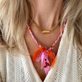 BANDANA NECKLACE | PINK ORANGE