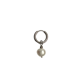 EARRING | ONE PIECE | PEARL | RVS SILVER/GOLD