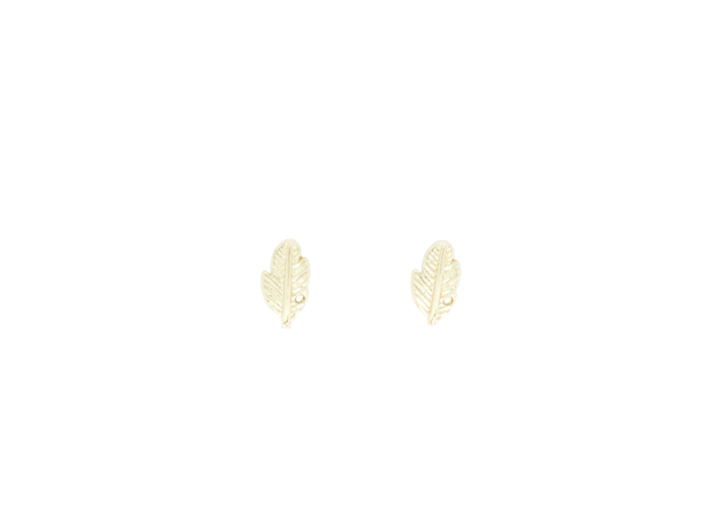 Studs - Feather - gold plated