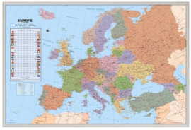 Kurk prikbord Europa kaart 60 x 90 cm.