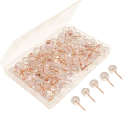 Push pins - Transparant Rose Gold - 100 stuks