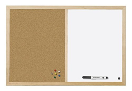 Kurk prikbord - houten lijst - 60 x 90 cm - WHITEBOARD