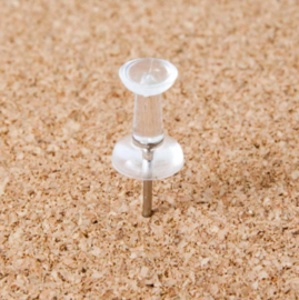 Push pins - Transparant - 50 stuks