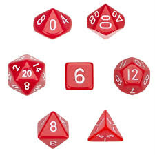 Opaque red 7 pcs
