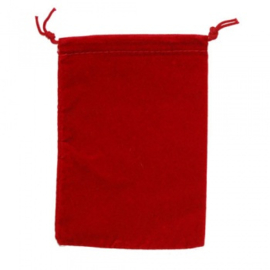 Large Suedecloth Dice Bag red