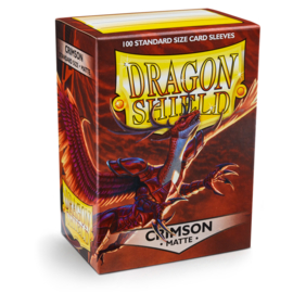 matte dragon shield sleeves 100pcs crimson