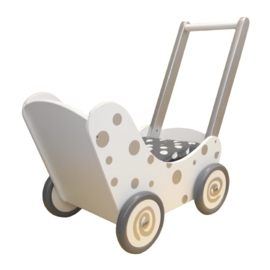 Poppenwagen Zilver