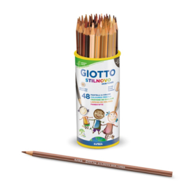 koker met 48 huidskleur potloden